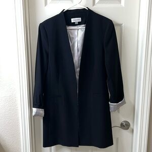 Calvin Klein Roll sleeve open front blazer